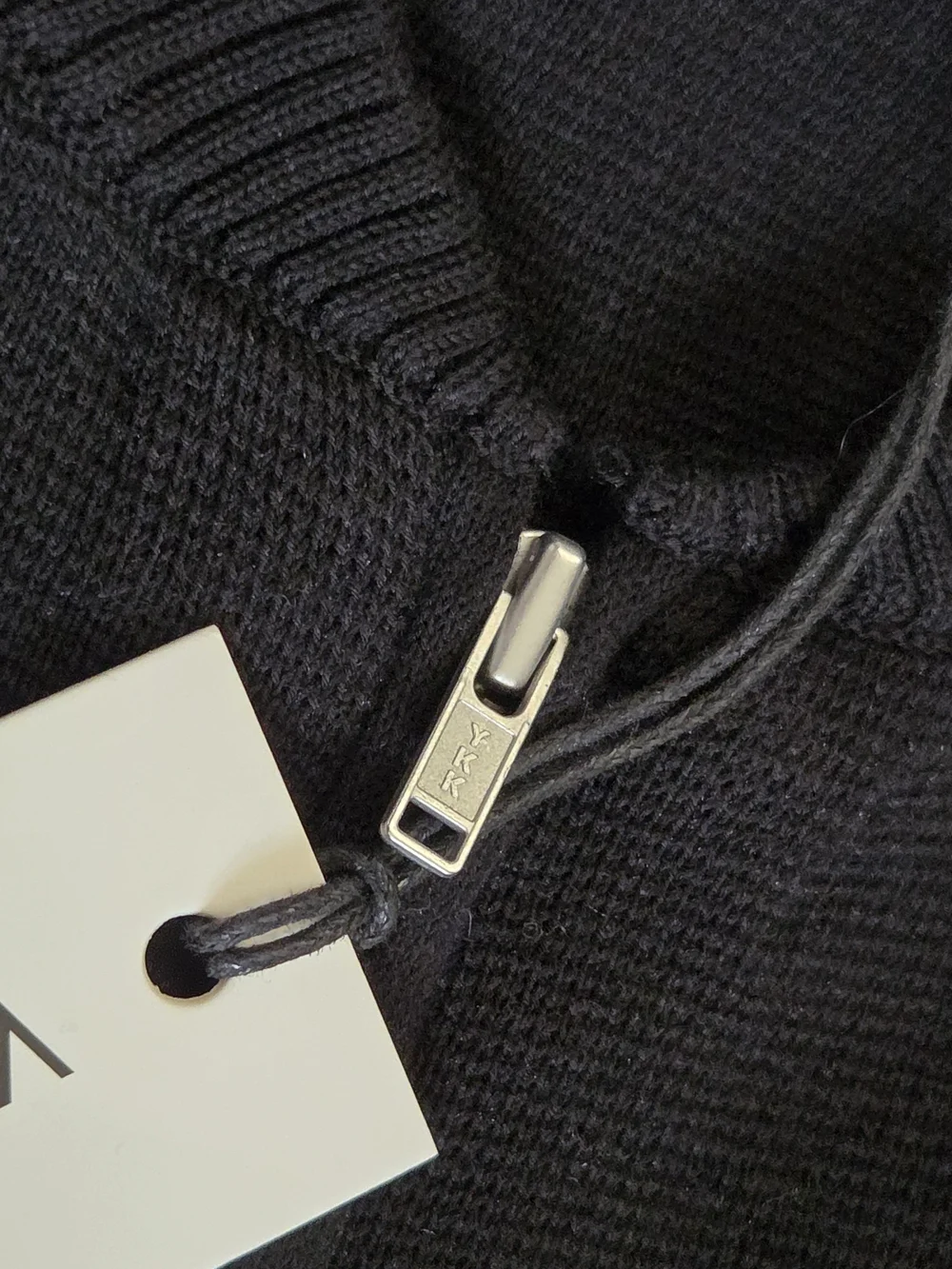 White + Warren Black Zip-Front Bomber Jacket